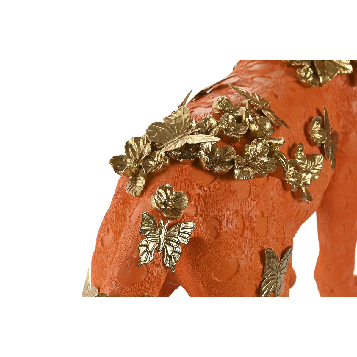 Prydnadsfigur Home ESPRIT Orange Gyllene Leopard 60 x 21,5 x 43 cm - 3