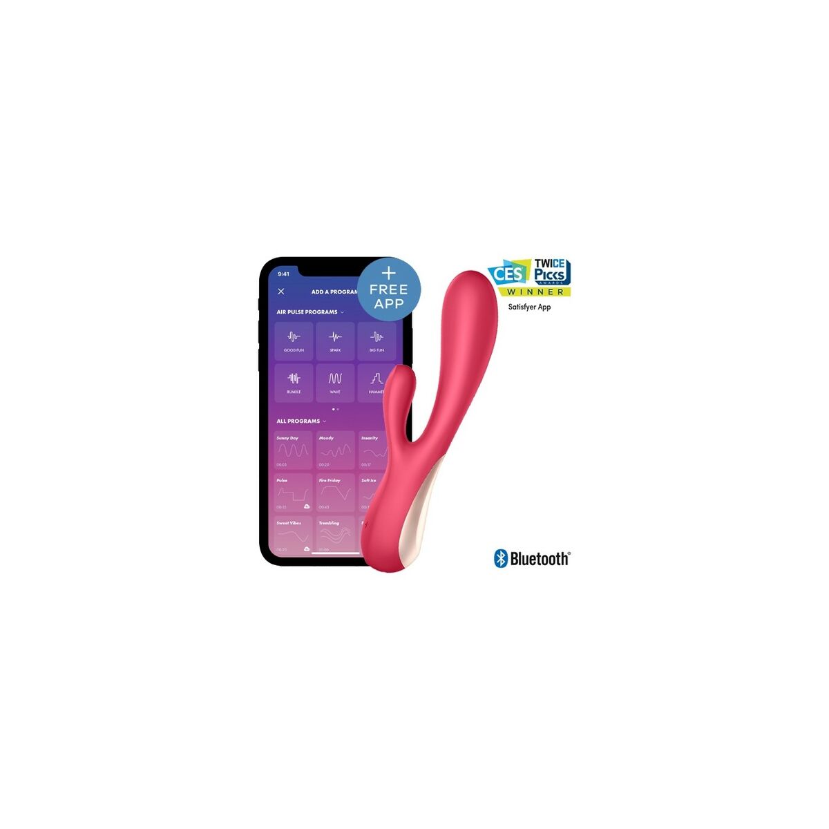 Klitorisvibrator FiFi Satisfyer Mono Flex Röd - 3