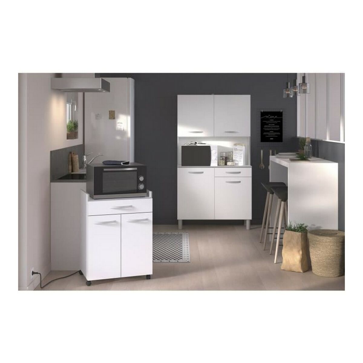 Köksvagn Ekipa Harmony Vit 60 x 44,5 x 81 cm - 7