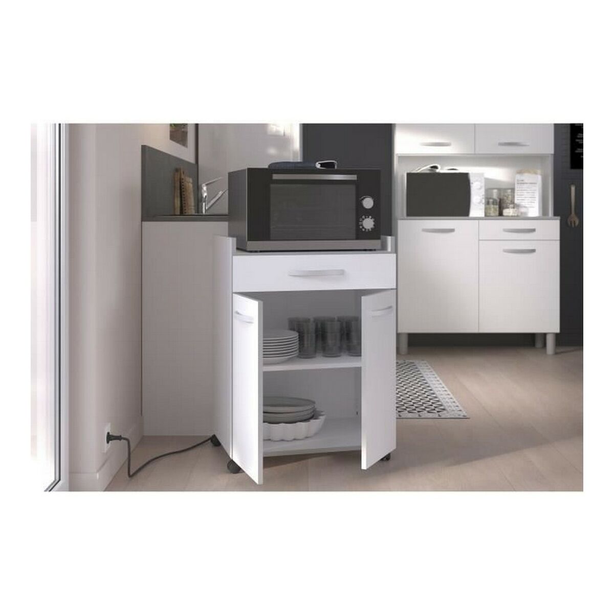 Köksvagn Ekipa Harmony Vit 60 x 44,5 x 81 cm - 4