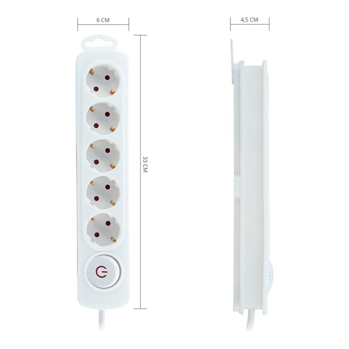 Förgreningslist 5 Tomas med Brytare TM Electron 250 V - 9