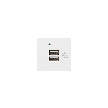 Adapter USB Lanberg AC-4545-2XUSB2.1-W