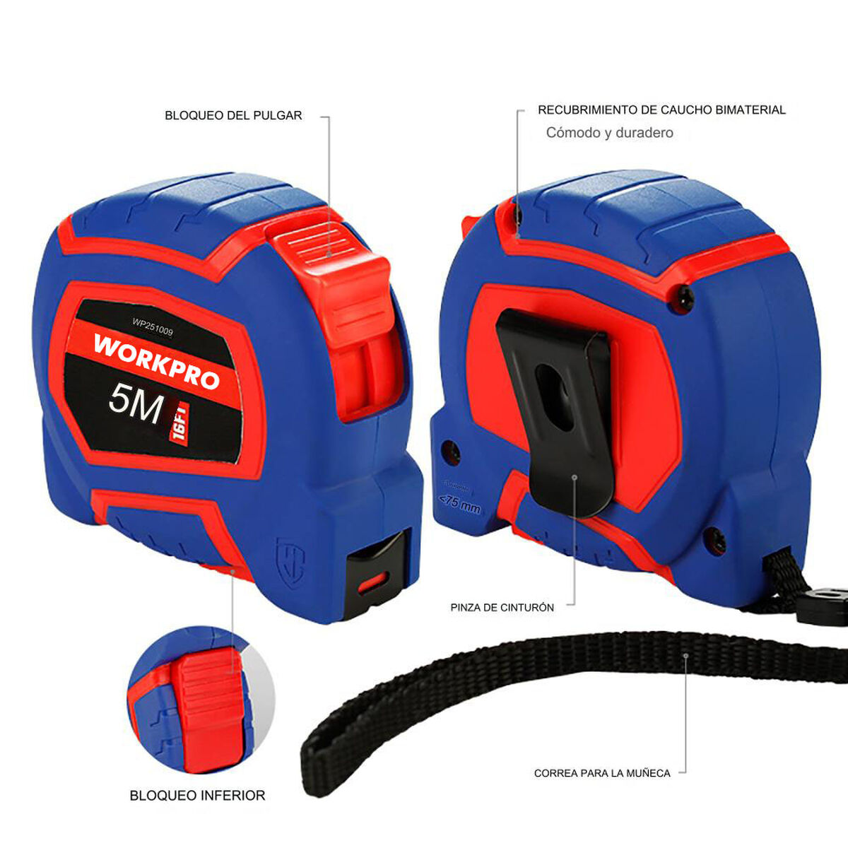 Flexometer Workpro 5 m 19 mm - 7