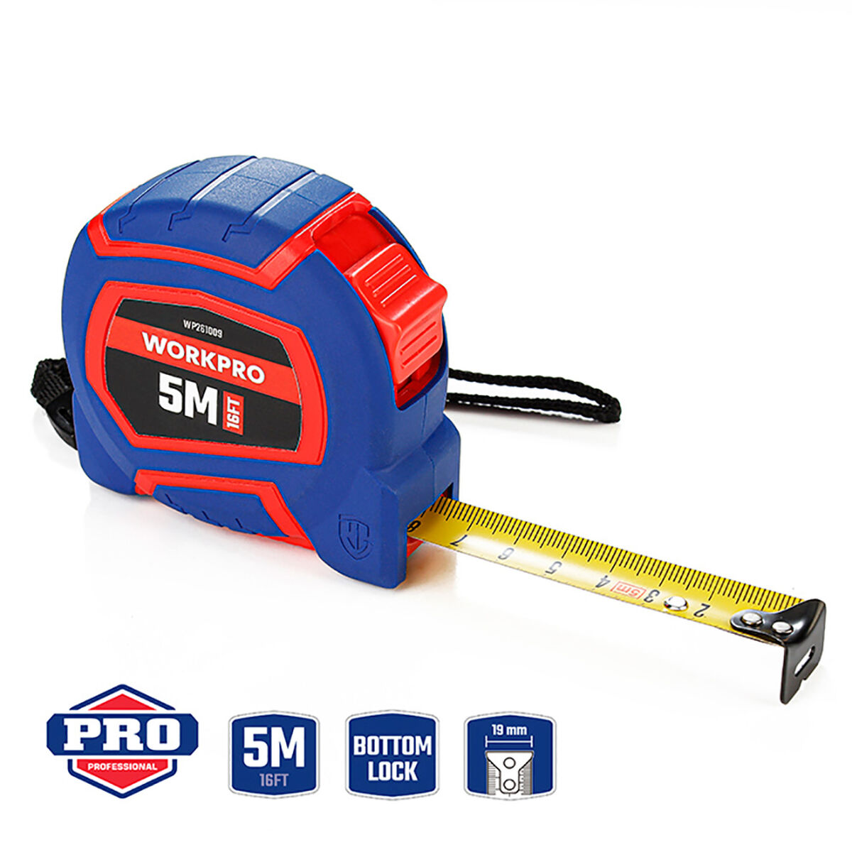 Flexometer Workpro 5 m 19 mm - 2