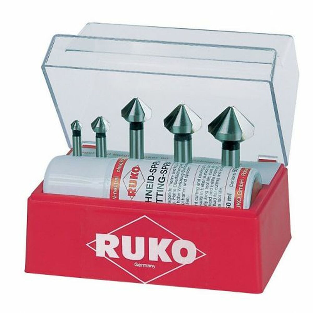 Sats med försänkare (Försänkare) RUKO 102142A DIN 335 Höghastighetsstål (HSS) 5 Delar