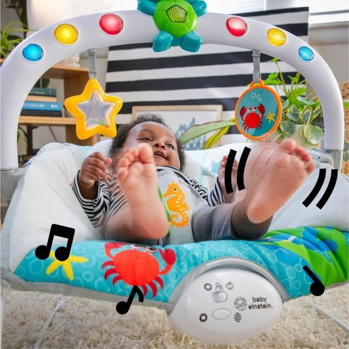 Hängmatta för bebis Baby Einstein Ocean Blå - 2