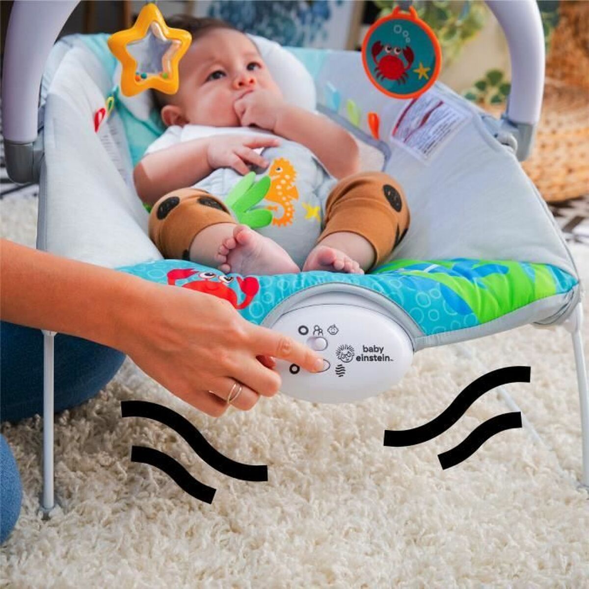 Hängmatta för bebis Baby Einstein Ocean Blå - 3
