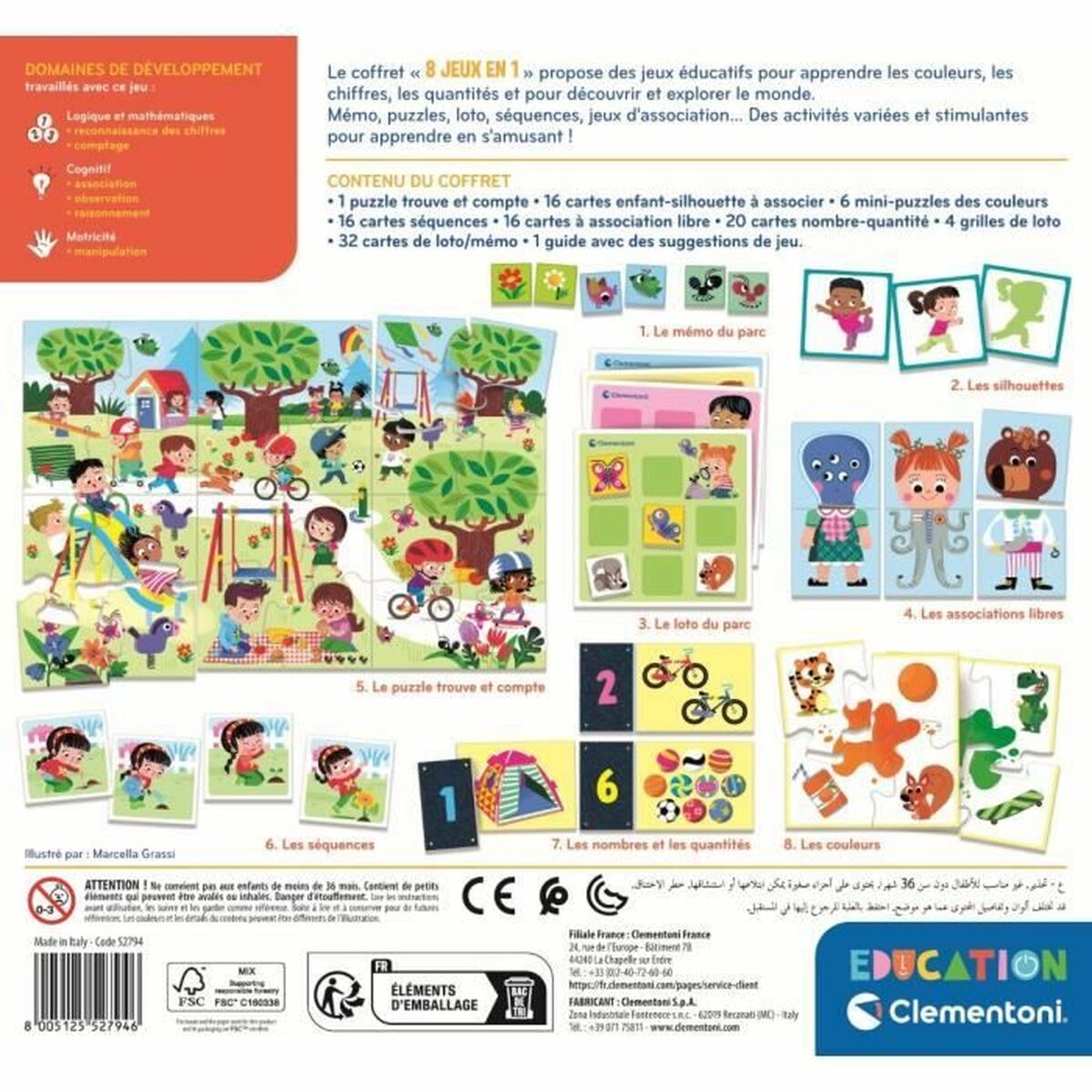 Utbildningsspel Clementoni 8 jeux en 1 (FR) - 4