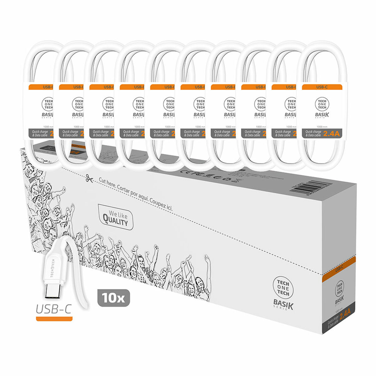 USB-C-kabel till USB Tech One Tech Basik