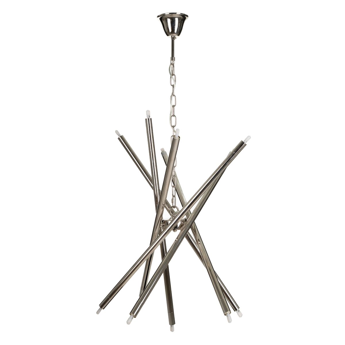 Taklampa 82 x 82 x 34,3 cm Glas Metall Silver
