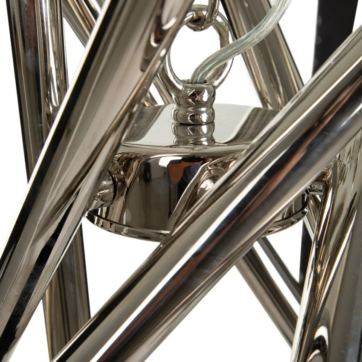Taklampa 82 x 82 x 34,3 cm Glas Metall Silver - 3
