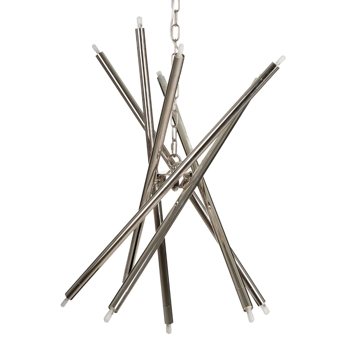 Taklampa 82 x 82 x 34,3 cm Glas Metall Silver - 4