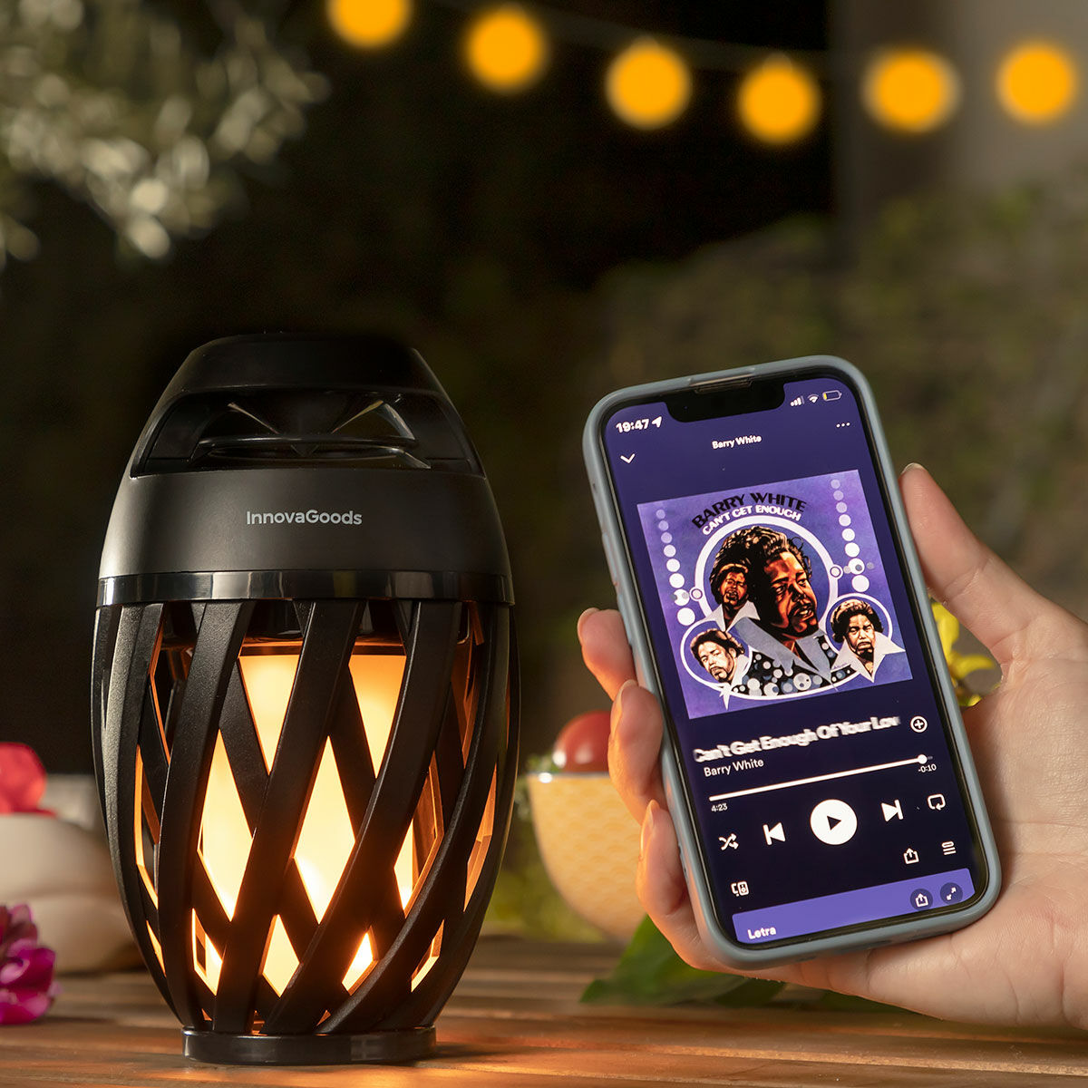 Trådlös högtalare med flameffekt LED Spekkle InnovaGoods - 4