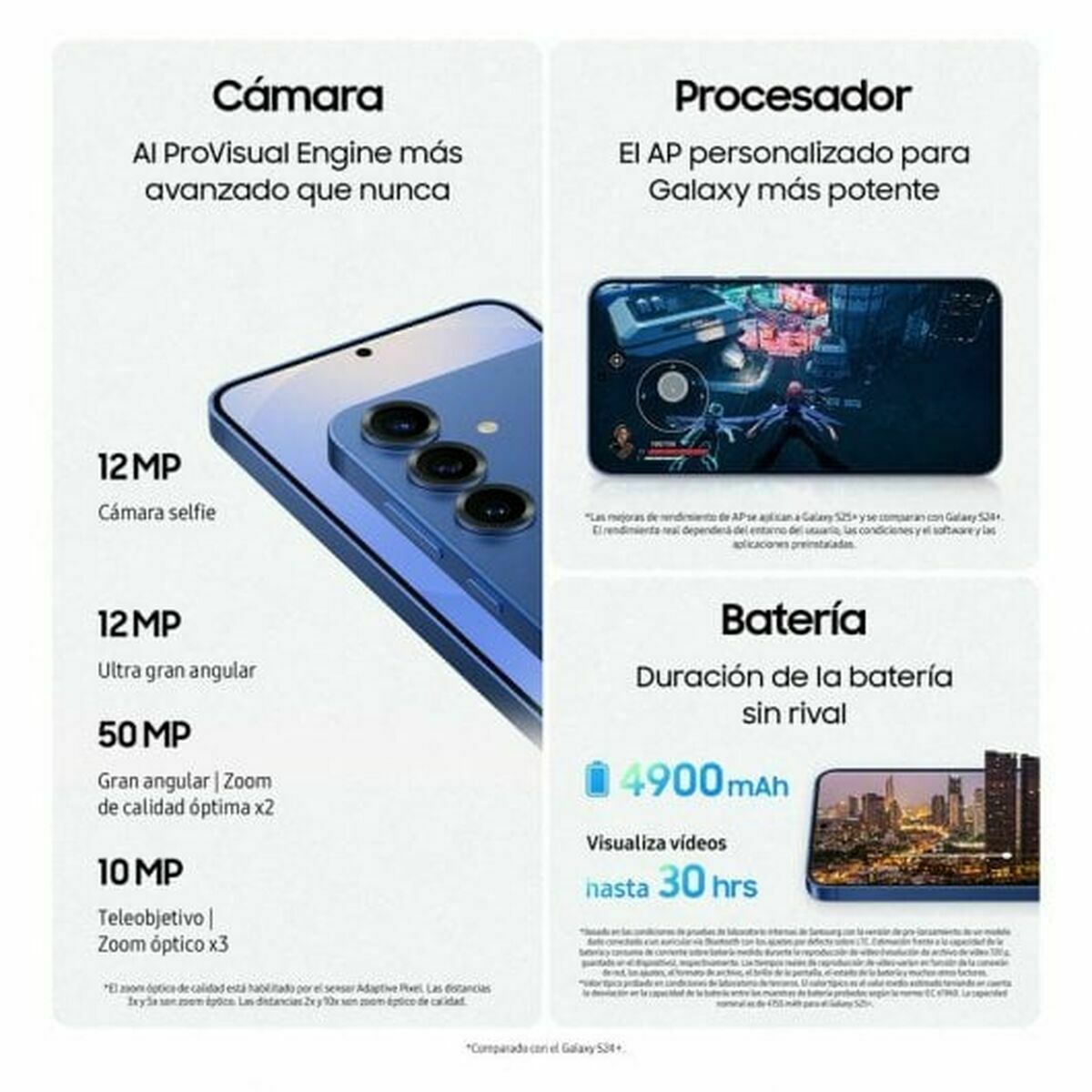 Läsplatta Samsung SM-S936BZSDE 6,7" Qualcomm Snapdragon 8 Elite 12 GB RAM 256 GB Blå Grå - 7
