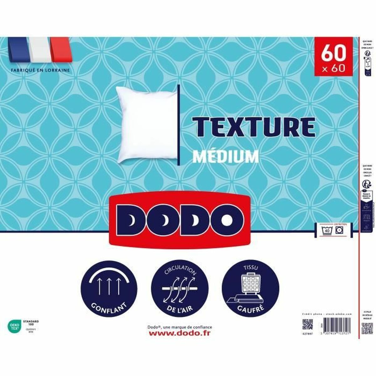 Kudden DODO VOLUPT'AIR Vit 60 x 60 cm - 3