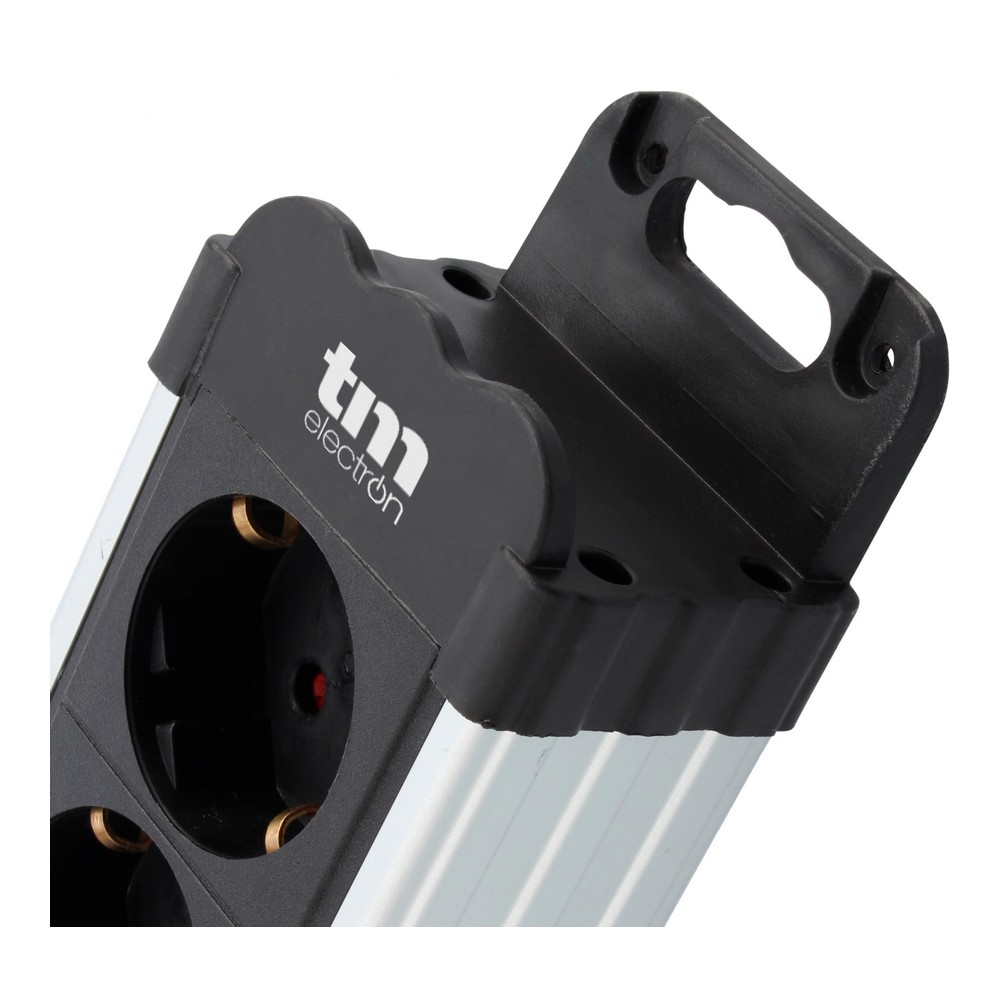 Ellist 4 Tomas-uttag med brytare TM Electron Aluminium (1,5 m) - 2