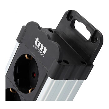 Ellist 4 Tomas-uttag med brytare TM Electron Aluminium (1,5 m)
