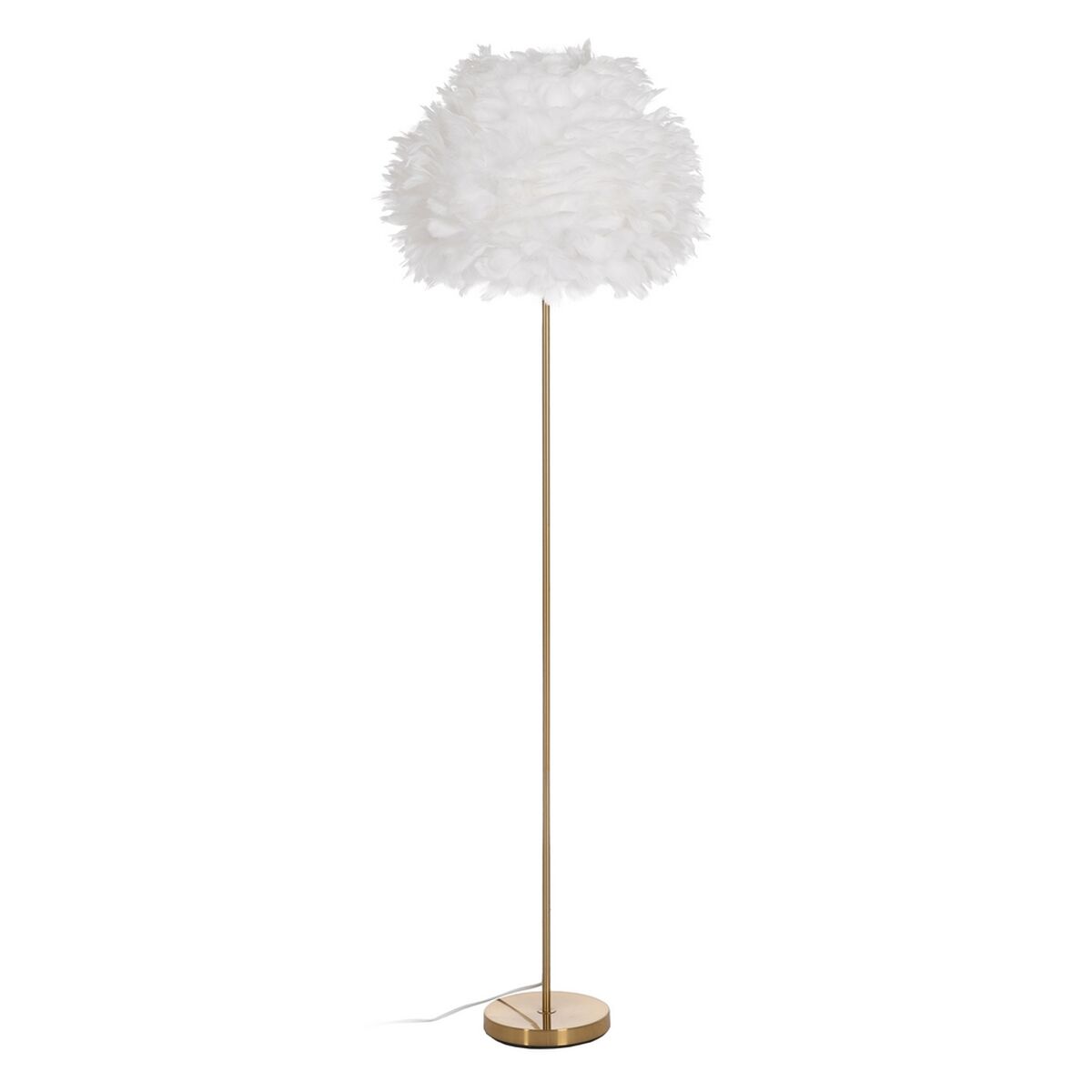 Golvlampa Vit Gyllene Metall Fjädrar 60 W 220-240 V 50 x 50 x 154 cm