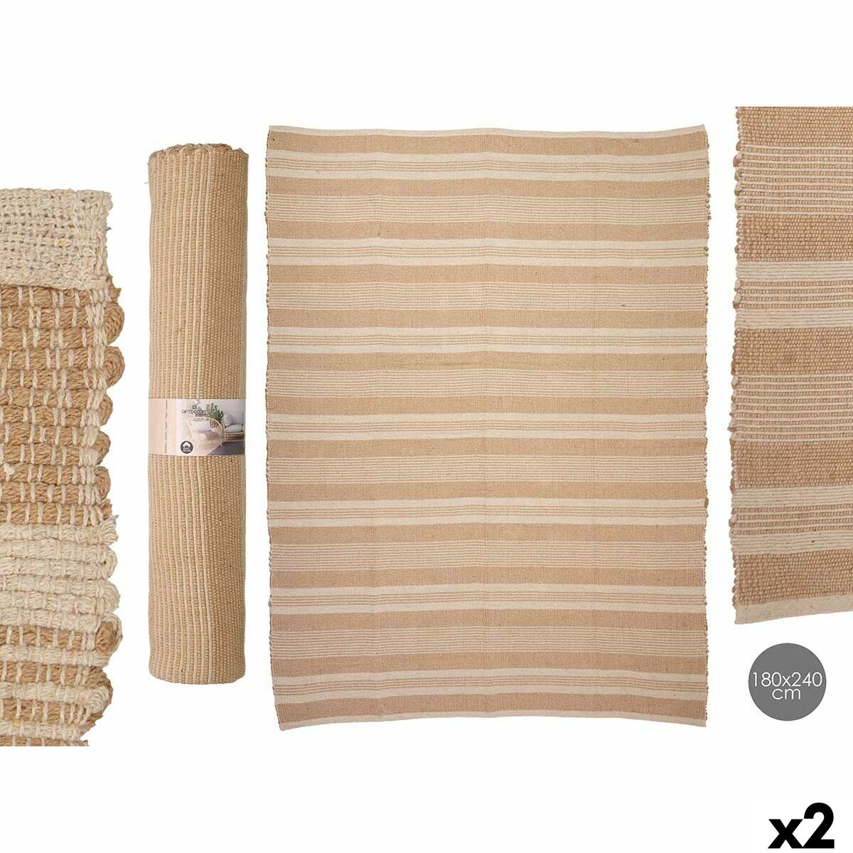 Matta Gift Decor Vit Brun 180 x 240 cm 92 x 16 x 20 cm (2 antal)