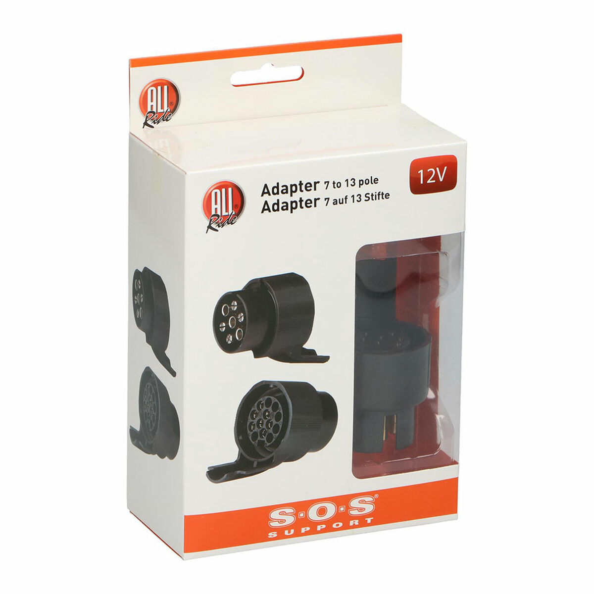 Släpvagnsplugg All Ride Plast 12 V 7-13 pin - 2
