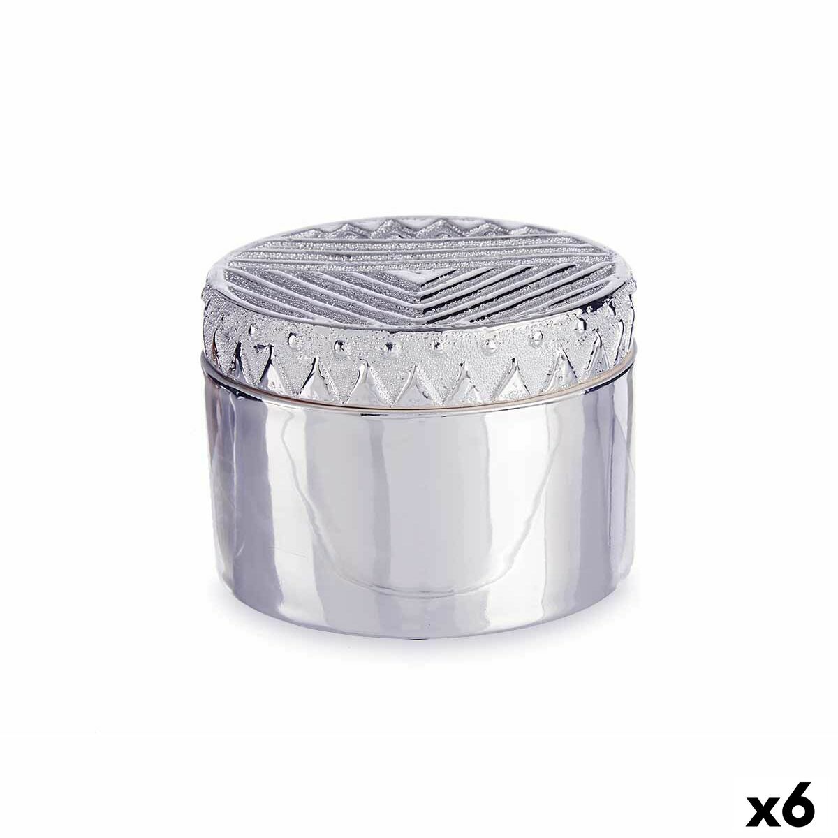 Smyckeskrin Silvrig Keramik 13,5 x 9,5 x 13,5 cm (6 antal)