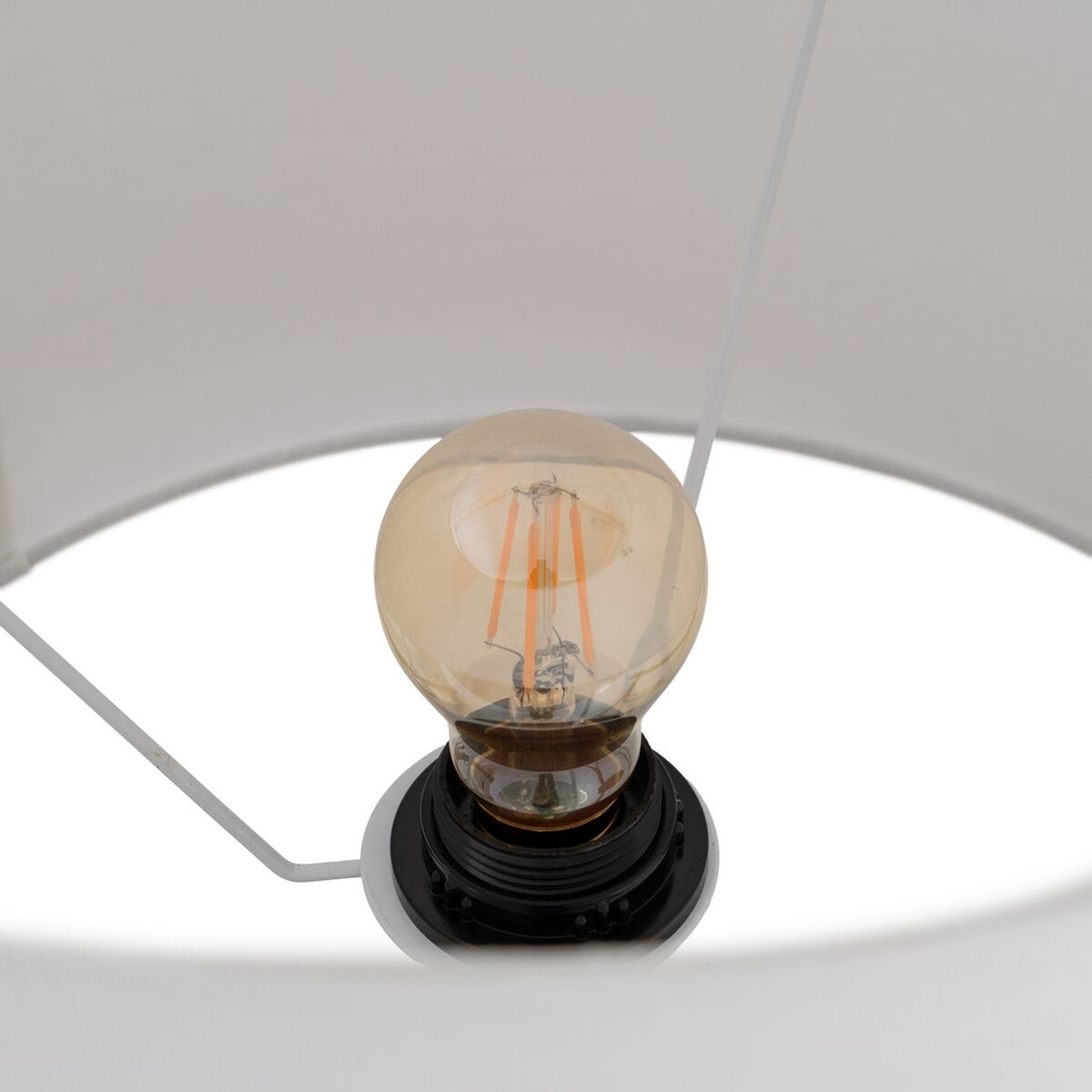 Bordslampa Vit Svart Gyllene Glas 60 W 220-240 V 38 x 38 x 76 cm - 5