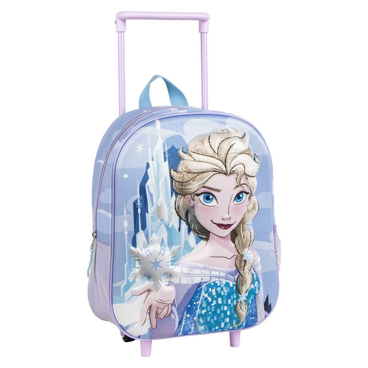 Skolryggsäck 3D med hjul Frozen Lila