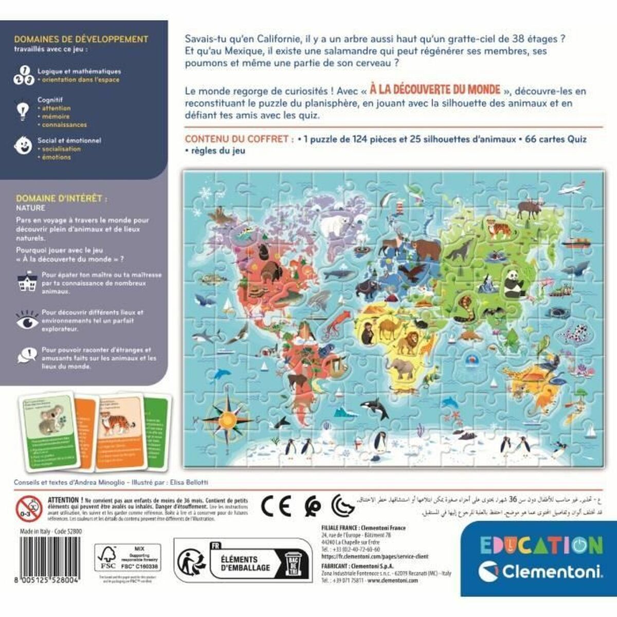 Utbildningsspel Clementoni À la découverte du monde (FR) - 2