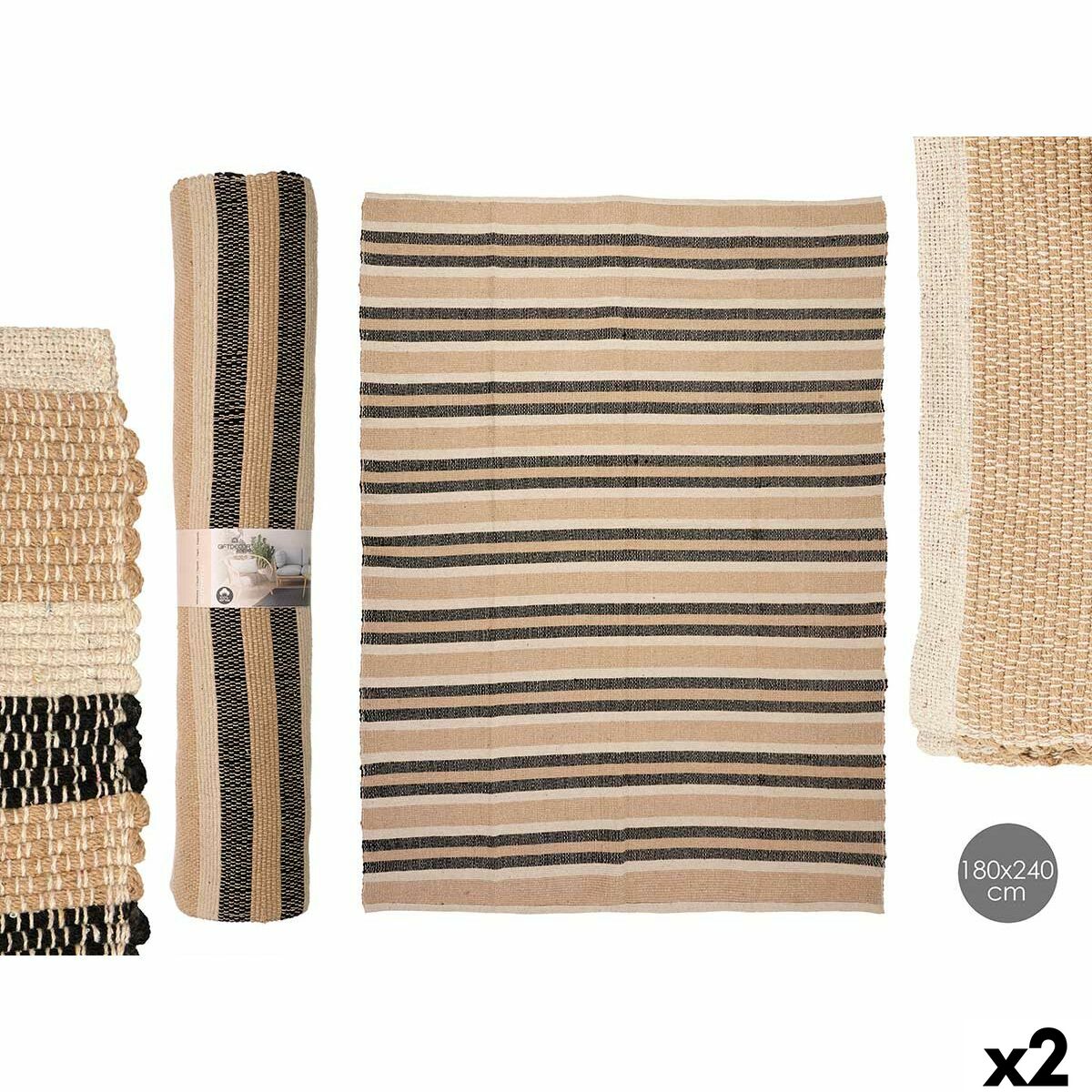 Matta Gift Decor Vit Brun Svart 180 x 240 cm 92 x 16 x 20 cm (2 antal)