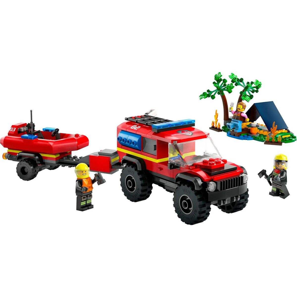 Playset Lego 60412 4x4 Fire Engine with Rescue Boat - 3