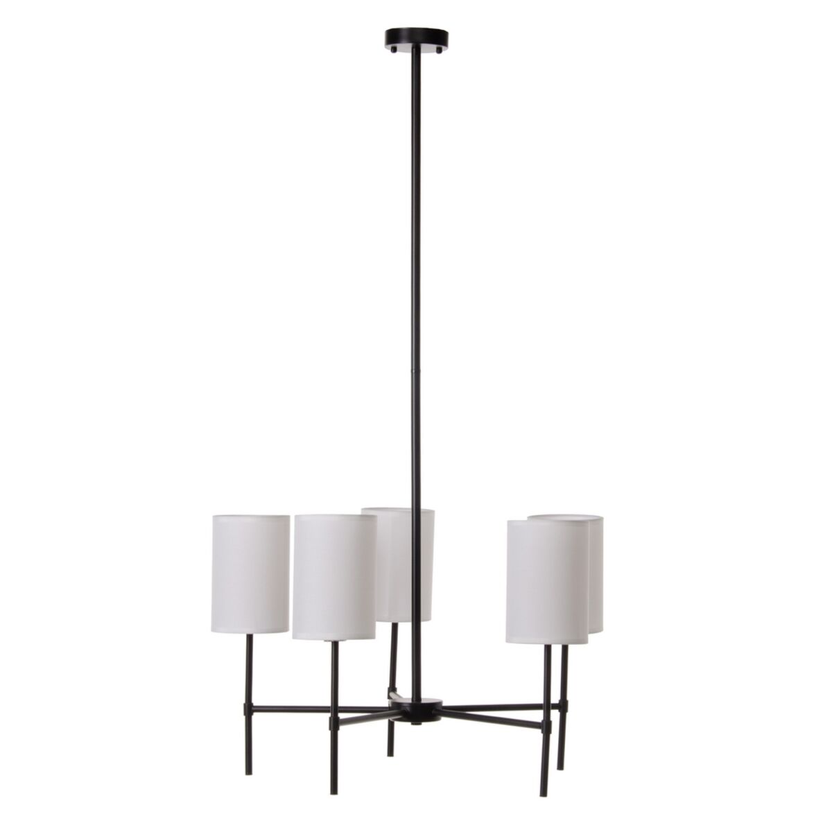 Taklampa 64 x 64 x 38 cm Svart Metall Vit Ø 18 cm - 7