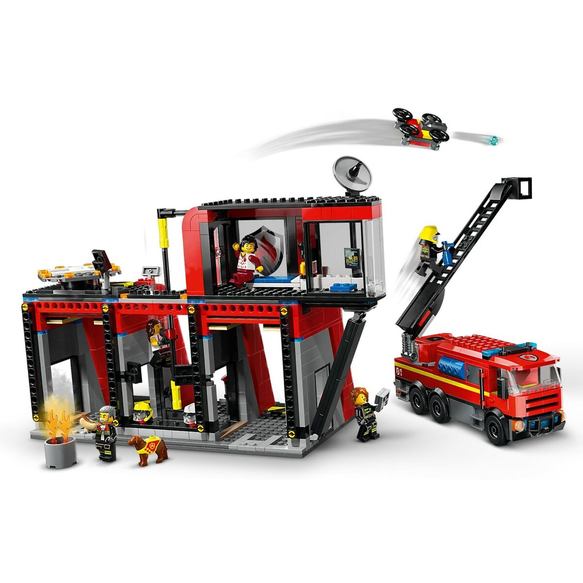 Playset Lego 60414 Fire station with Fire engine - 4