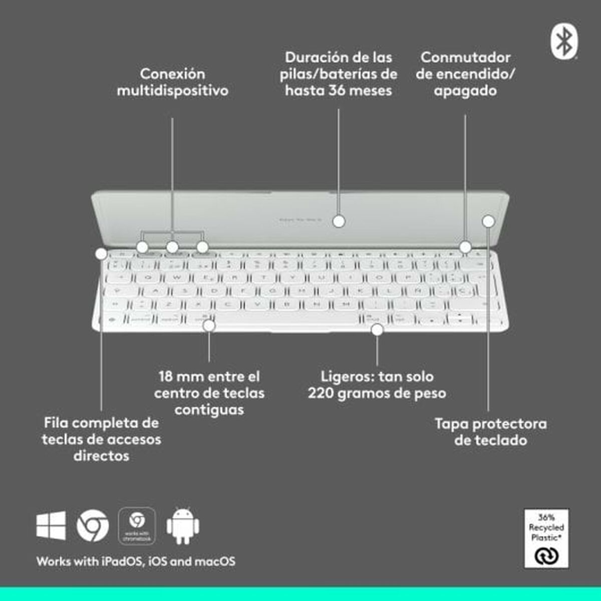 Tangentbord Logitech Vit QWERTY - 6