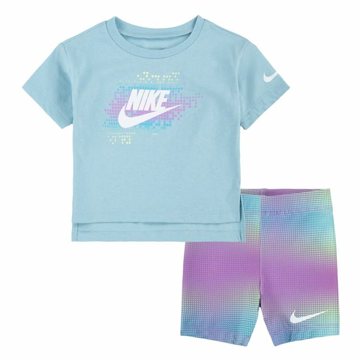Träningskläder, Barn Nike Aop Bike Blå Multicolour Lila 2 Delar - 4