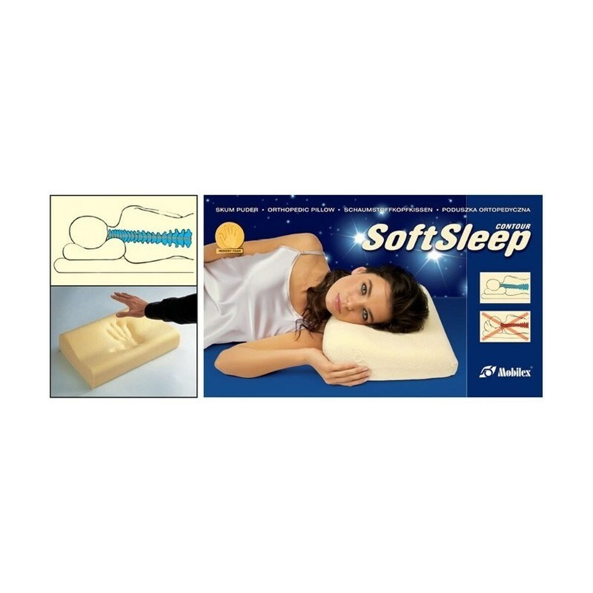 Ergonomisk Kudde för Knän och Ben Mobilex SoftSleep - 2