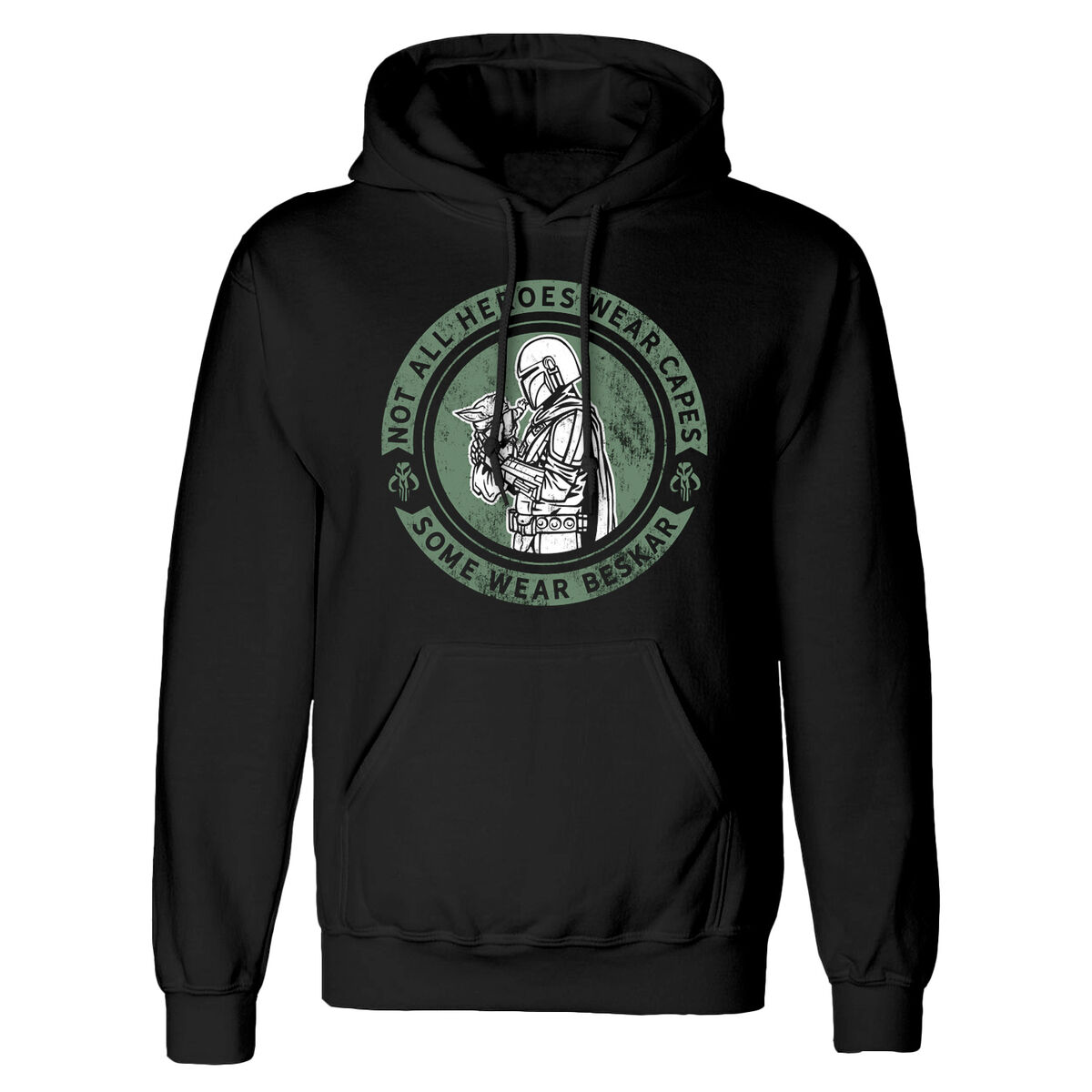 Tröja med huva Herr The Mandalorian Wear Beskar Svart - 5