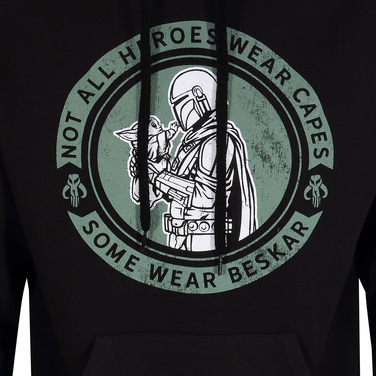 Tröja med huva Herr The Mandalorian Wear Beskar Svart - 2