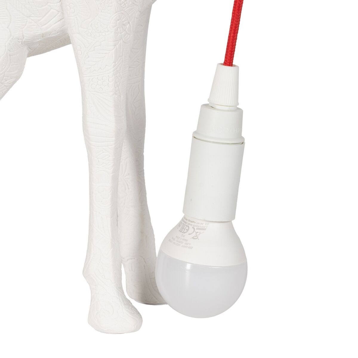 Bordslampa Vit Röd Polyresin 60 W 220-240 V 24 x 9,5 x 29 cm - 3