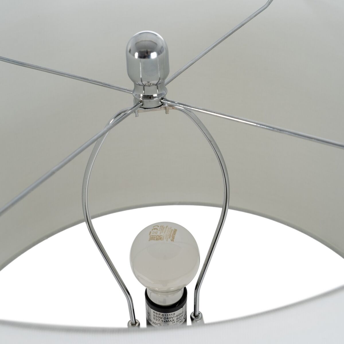 Bordslampa Vit Svart Metall Keramik Glas 60 W 220-240 V 45 x 45 x 73 cm - 7