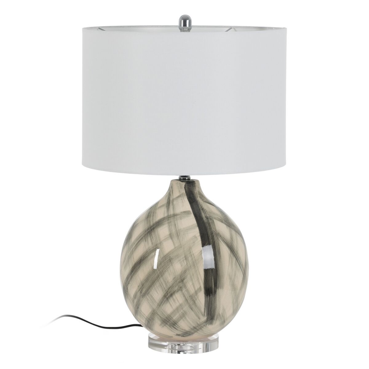 Bordslampa Vit Svart Metall Keramik Glas 60 W 220-240 V 45 x 45 x 73 cm