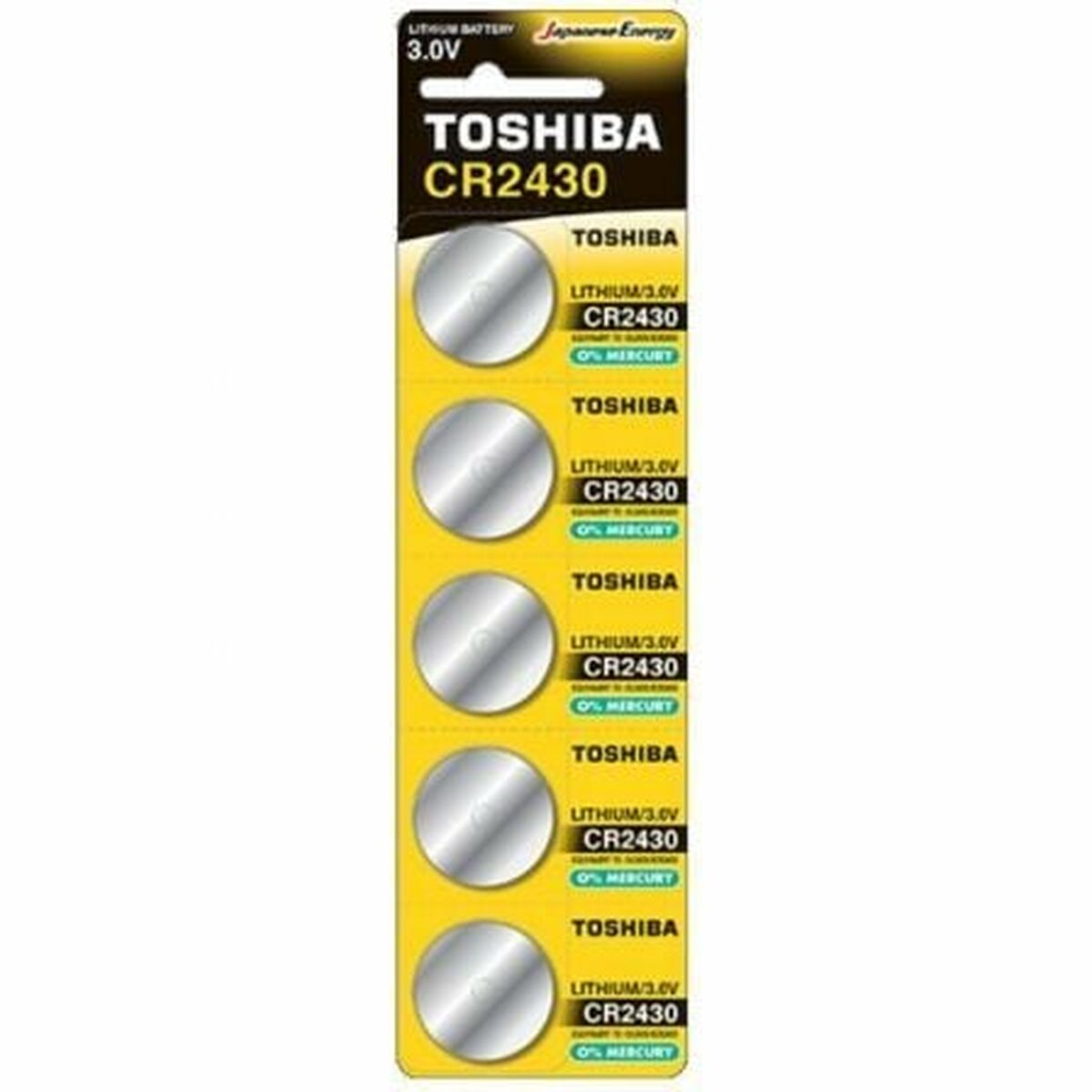 Laddningsbara Batterier Toshiba CR2430-PW-BP-5 3 V