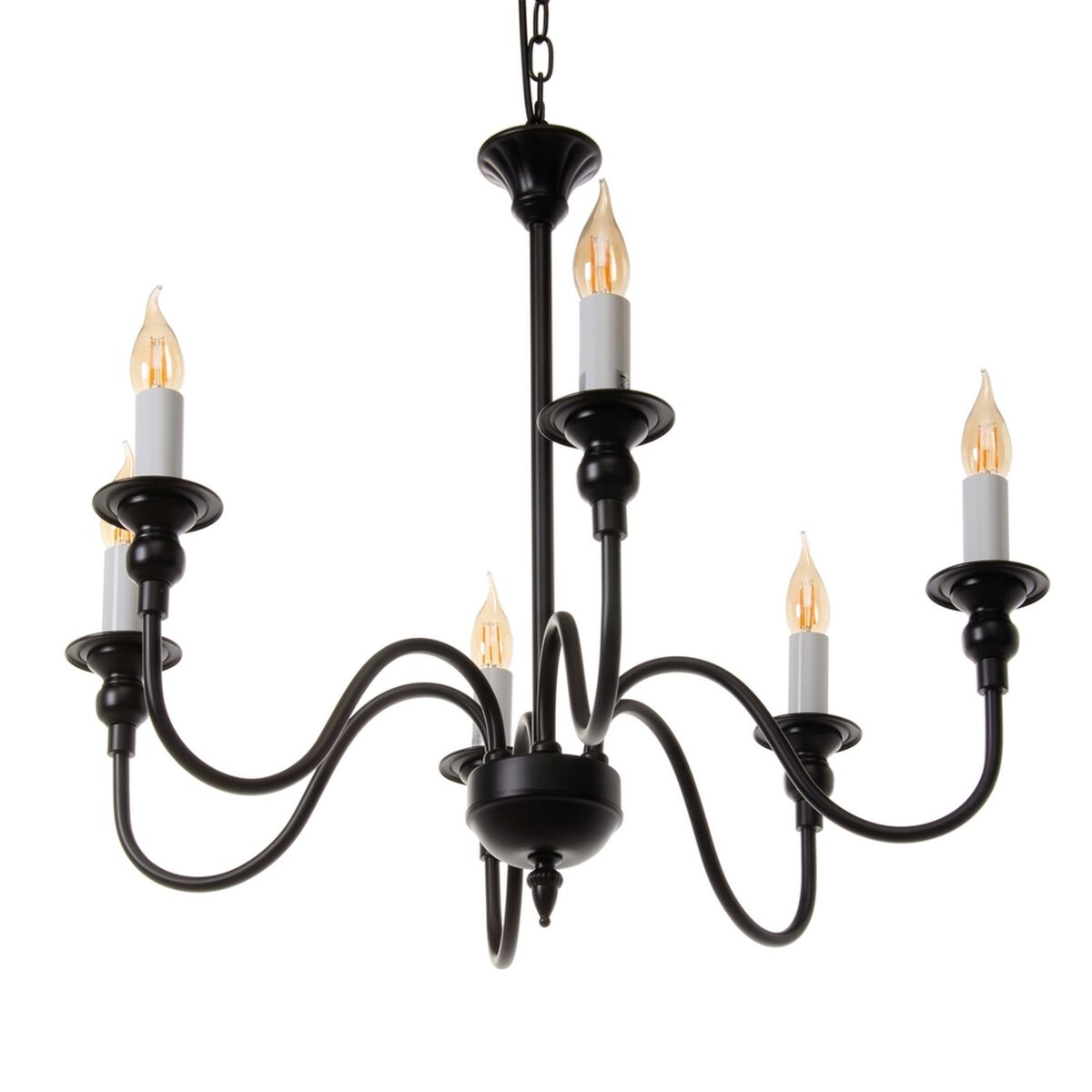 Taklampa Vit Svart Järn 40 W 220 V 65 x 65 x 49,5 cm - 4