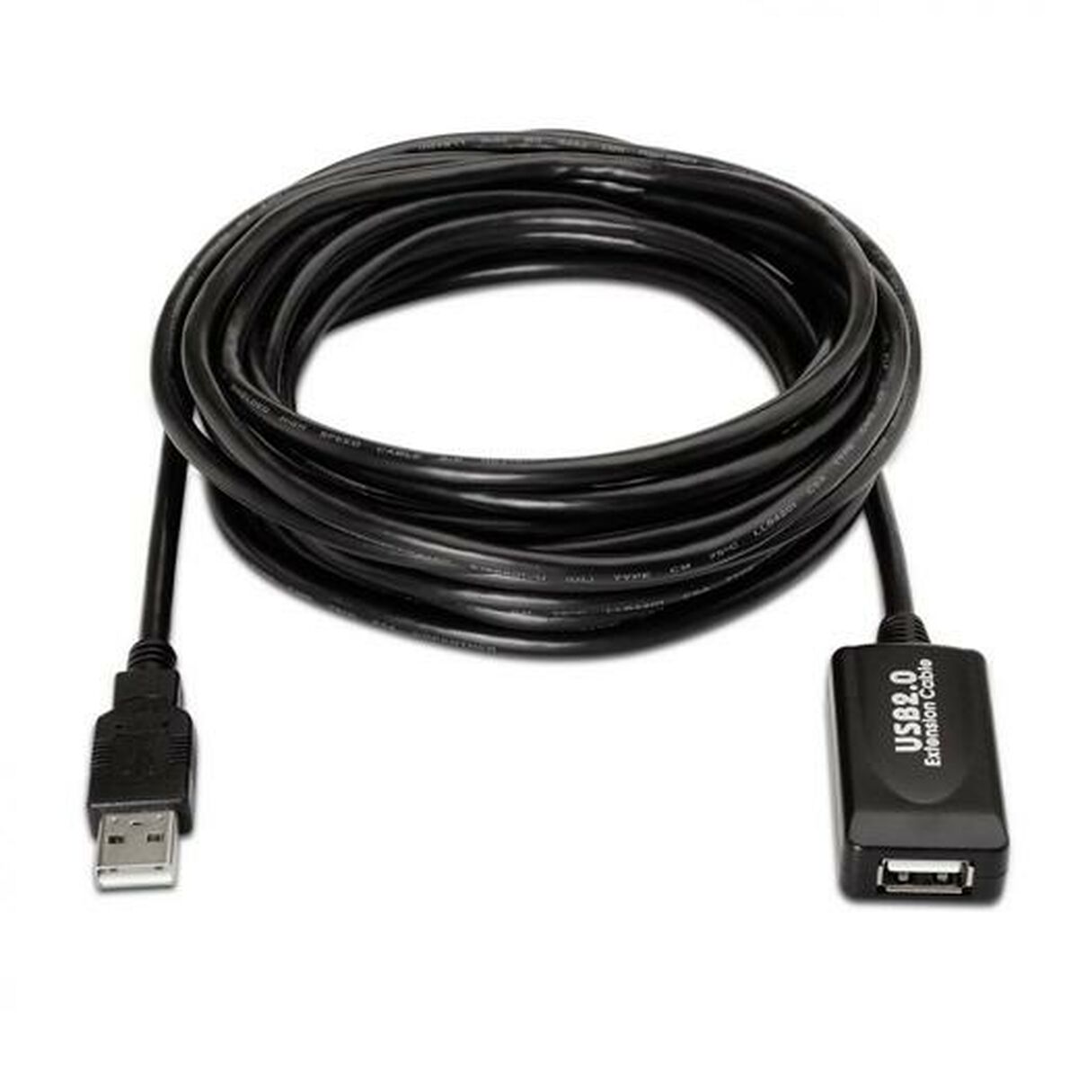 USB 2.0-kabel Aisens Svart 10 m