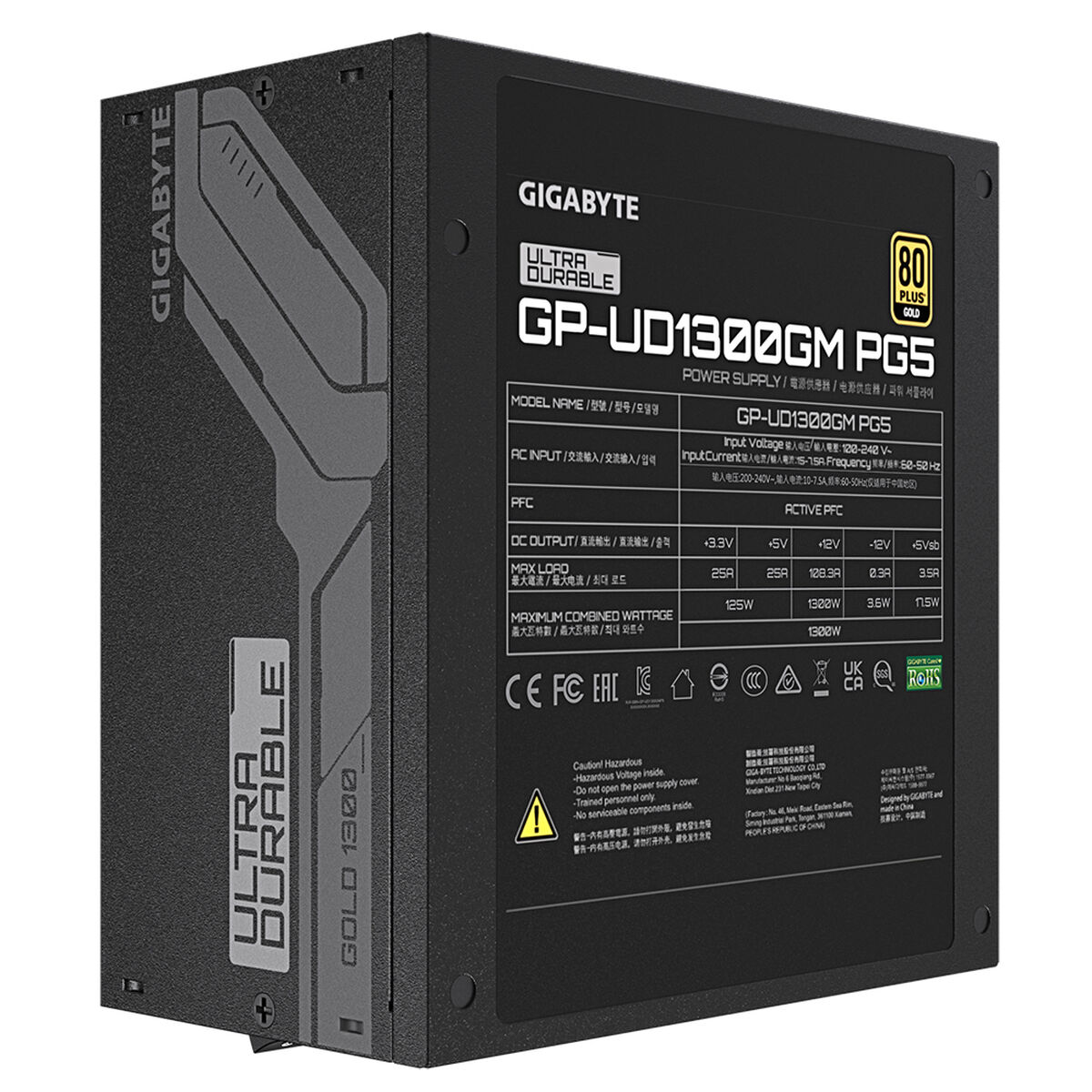 Strömtillförsel Gigabyte UD1300GM PG5 1300 W 80 Plus Gold - 4