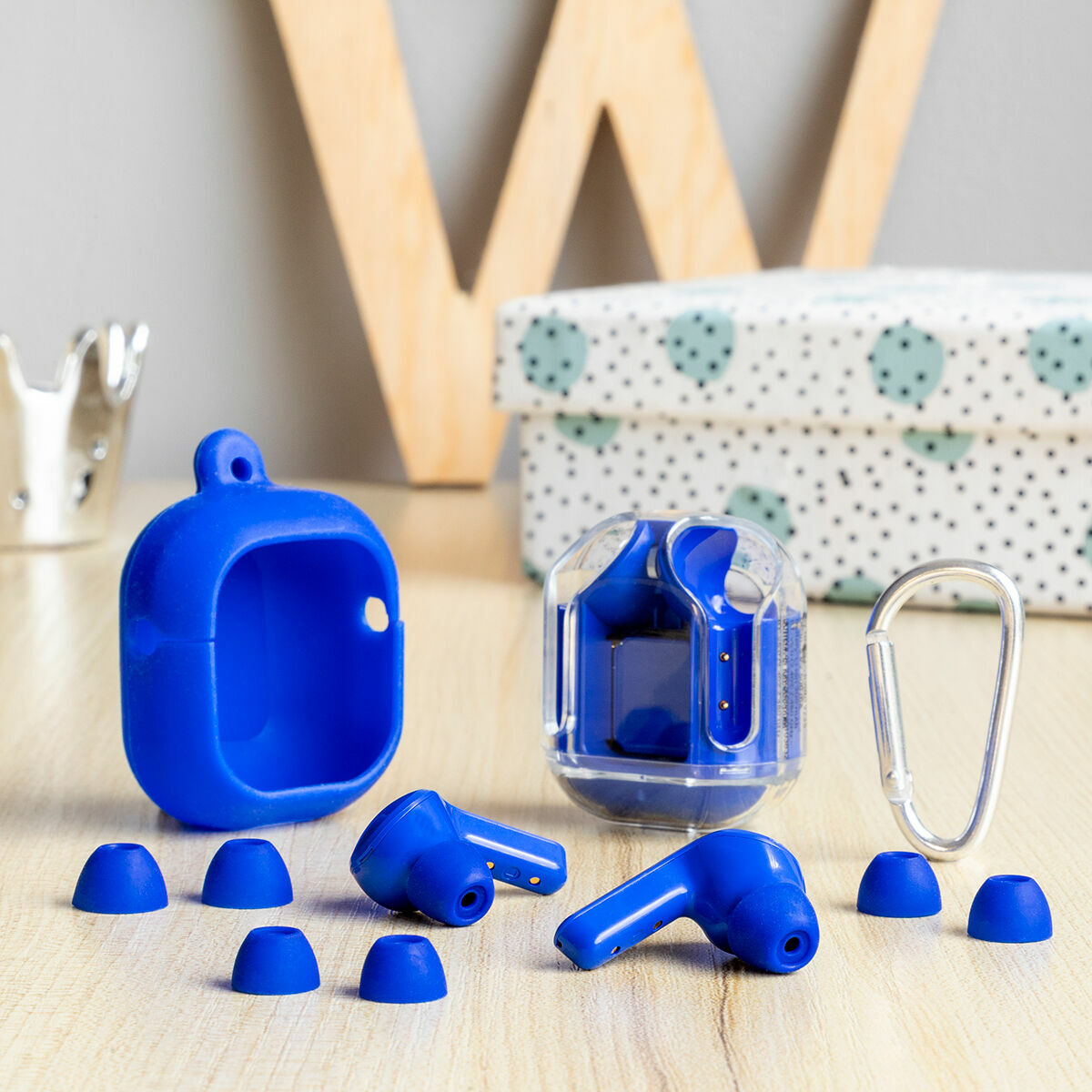 Trådlösa hörlurar med laddningsetui Blue InnovaGoods - 15