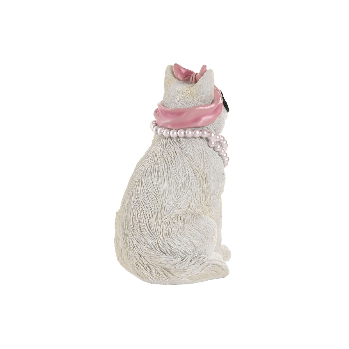 Prydnadsfigur Home ESPRIT Blå Vit Rosa Katt 13,5 X 13 X 19,5 CM (2 antal) - 3