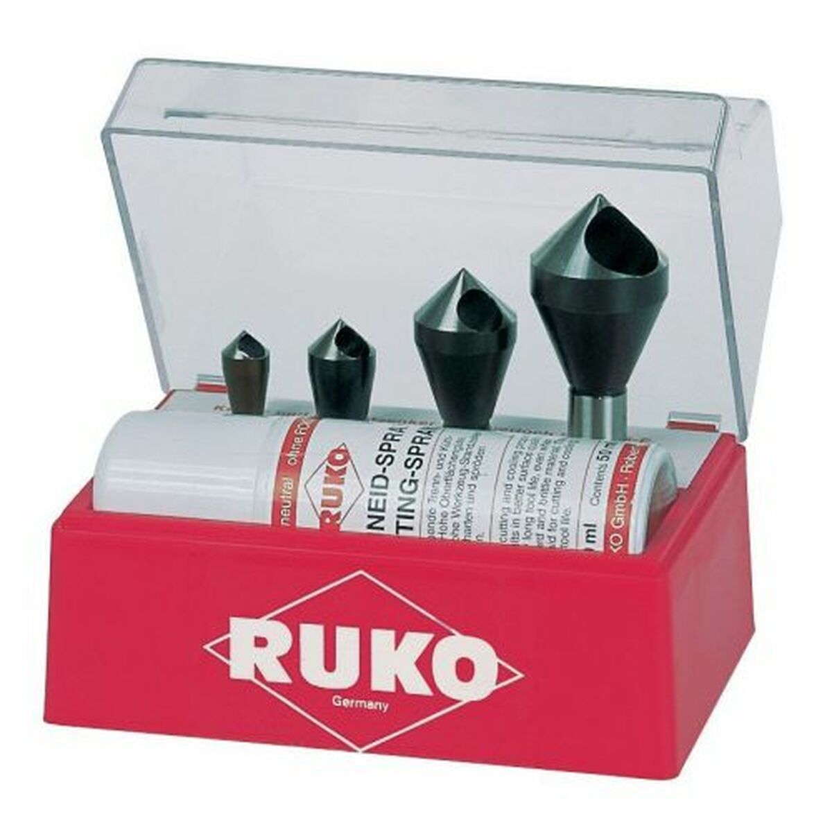 Sats med försänkare (Försänkare) RUKO 102310E Höghastighetsstål (HSS) 4 Delar