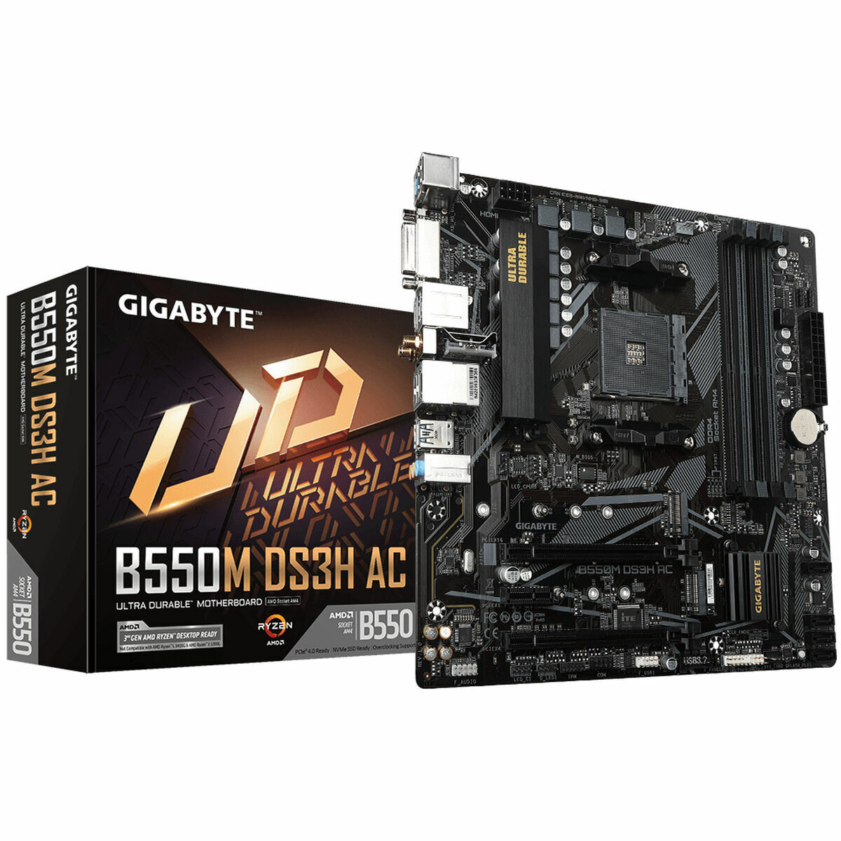 Moderkort Gigabyte B550M DS3H AMD B550 AMD AM4
