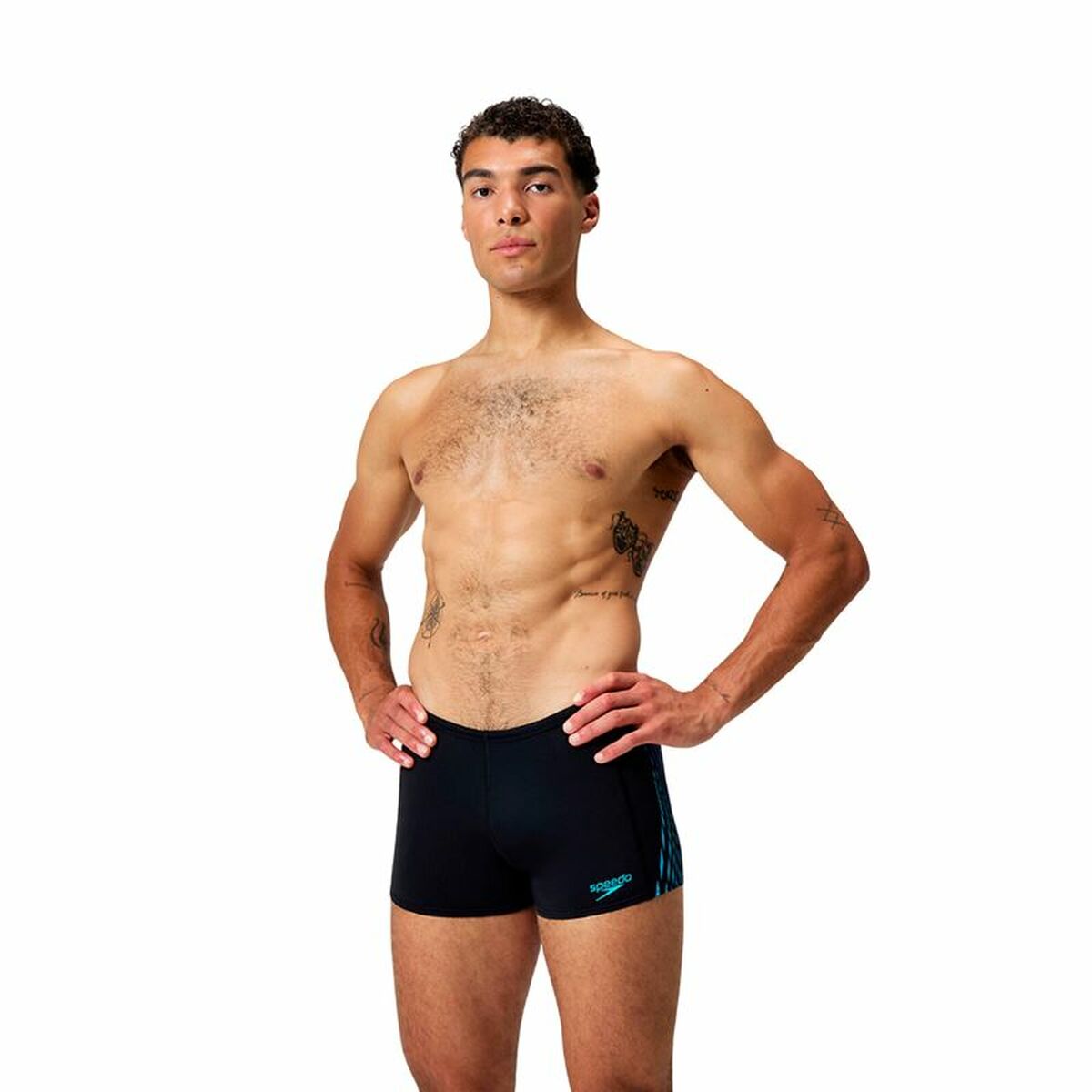 Baddräkt Herr Speedo Tech Panel Aquashort Svart - 3