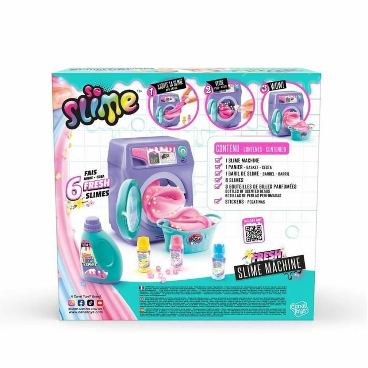 Slime Canal Toys Washing Machine Fresh Scented Purpur - 2